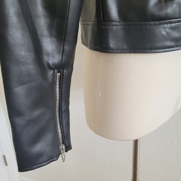 BLANK DENIM MOTO JACKET - Picture 11 of 15